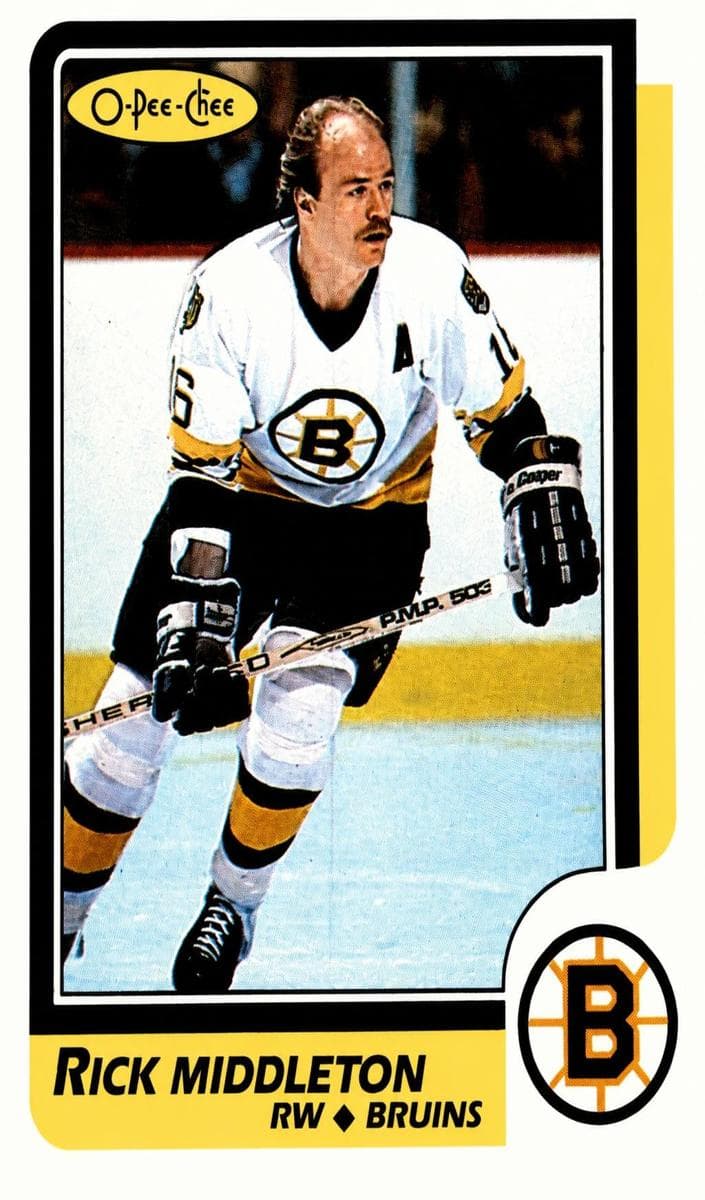 Rick Middleton 1986 topps O-Pee-Chee
