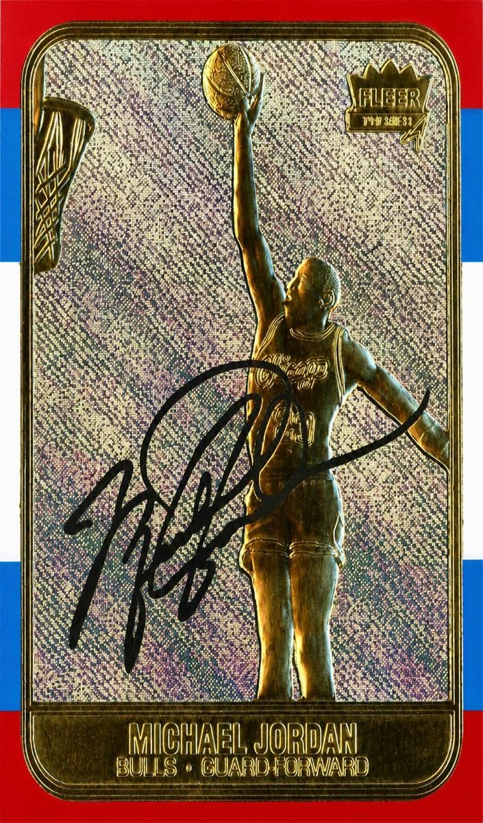 Michael Jordan 1997 fleer 23kt Gold Reprints