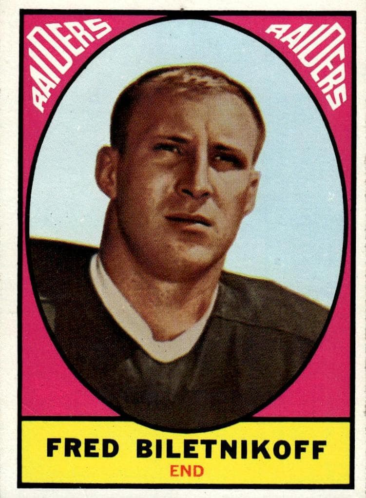 Fred Biletnikoff 1967 topps Topps