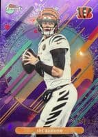 Joe Burrow 2025 topps Topps Finest Rare - Purple Refractor