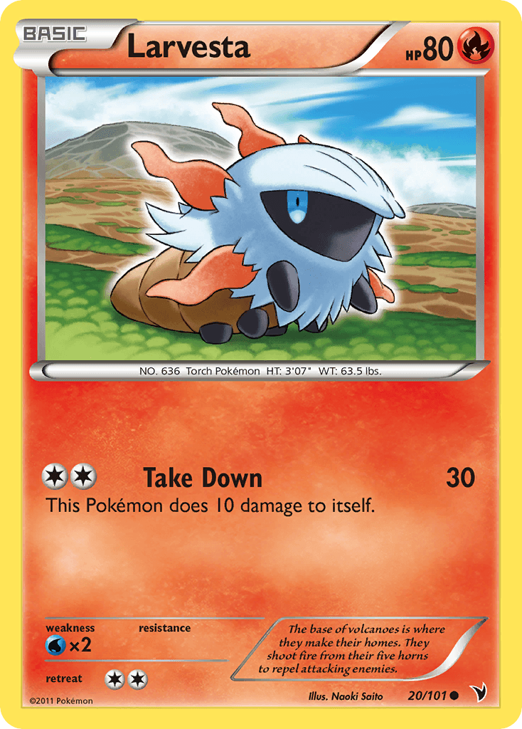 Larvesta 2011 Pokemon Noble Victories