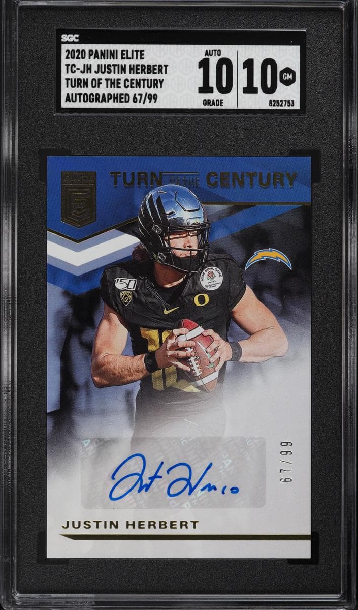 Justin Herbert 2020 panini Donruss Elite