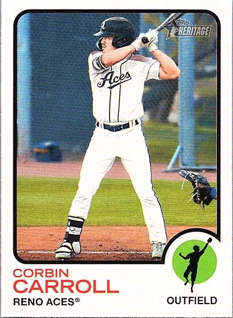 Corbin Carroll 2022 topps Topps Heritage Minor League