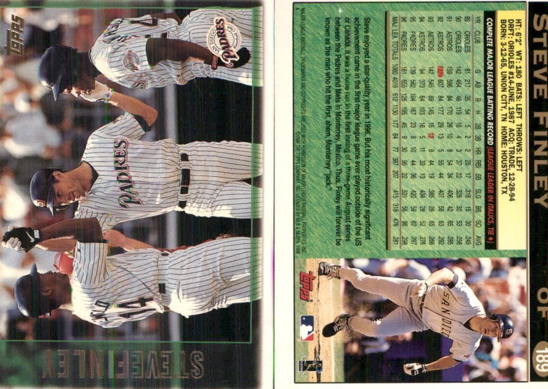 Steve Finley 1997 topps Topps