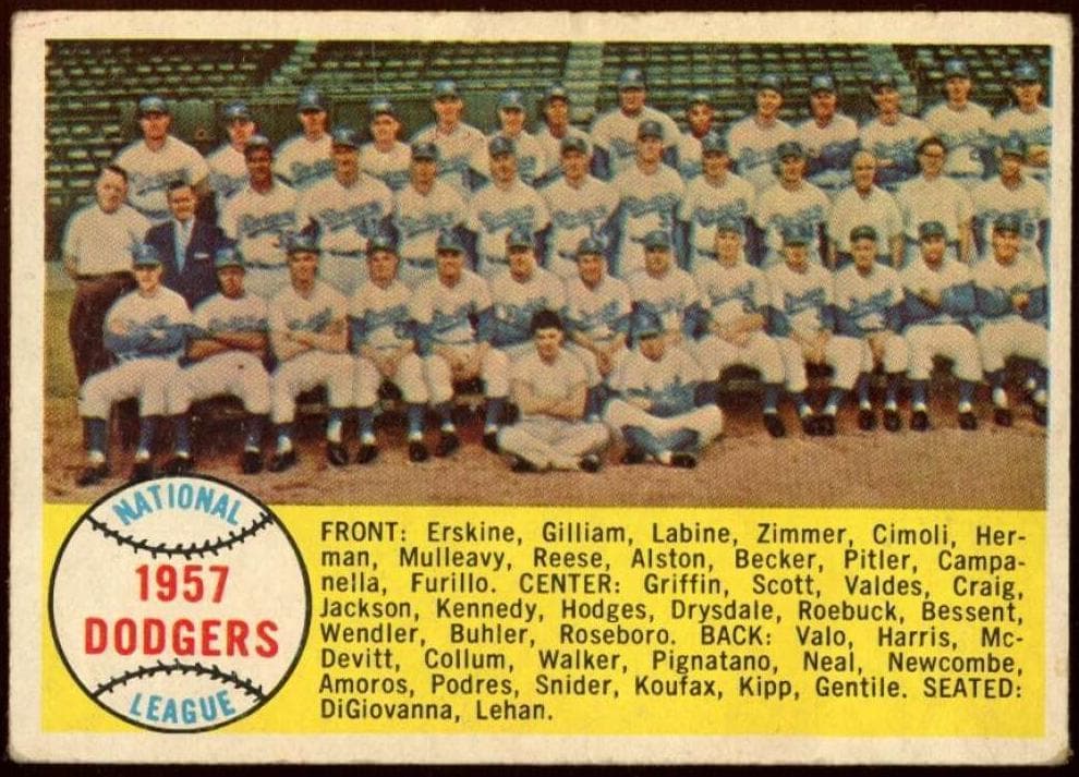Los Angeles Dodgers 1958 topps Topps