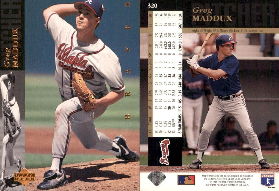 Greg Maddux 1994 upper-deck