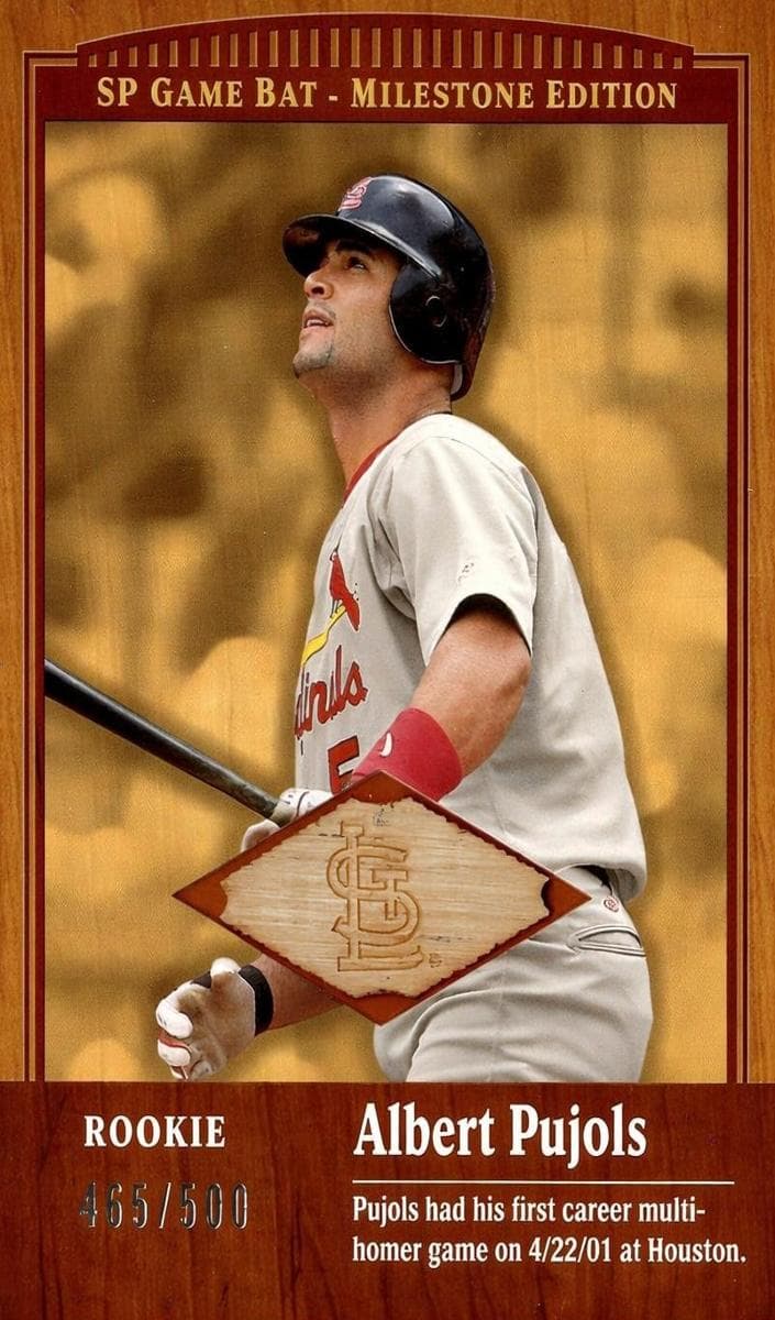 Albert Pujols 2001 unknown SP Game Bat Milestone