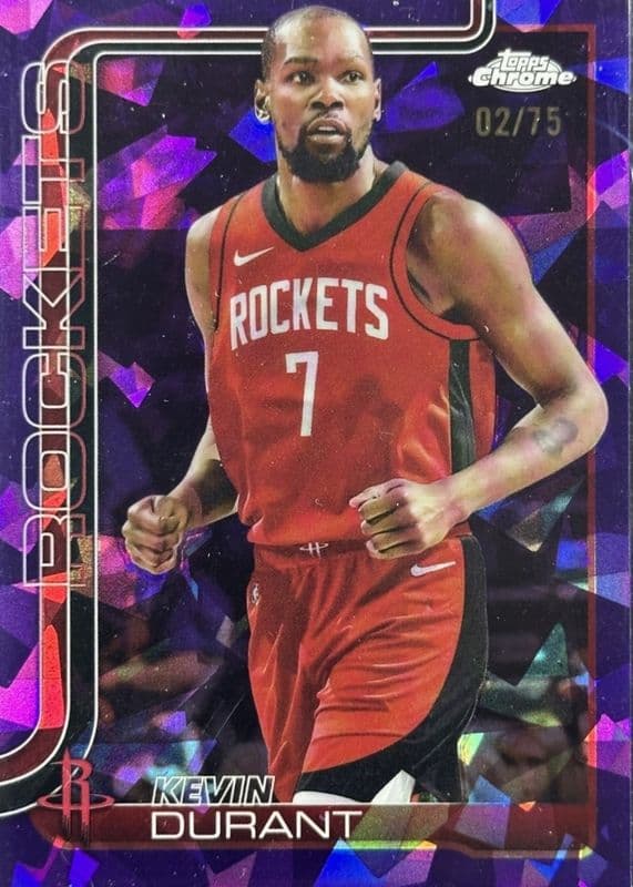 Kevin Durant 2025 topps Topps Chrome Sapphire