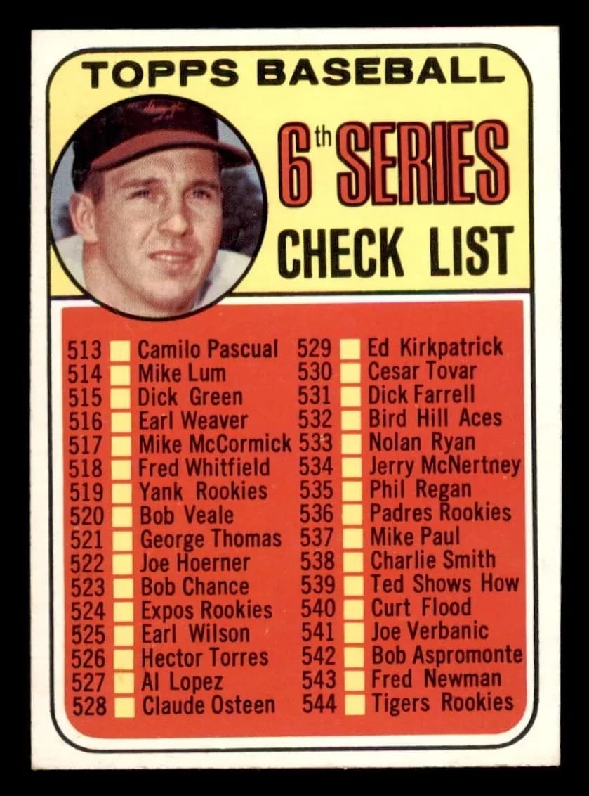 6th Series Check List: 513-588 #504