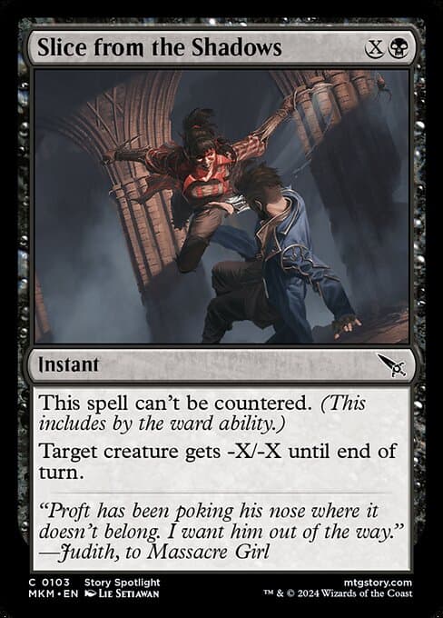 Slice from the Shadows 2024 Magic: The Gathering Murders at Karlov Manor
