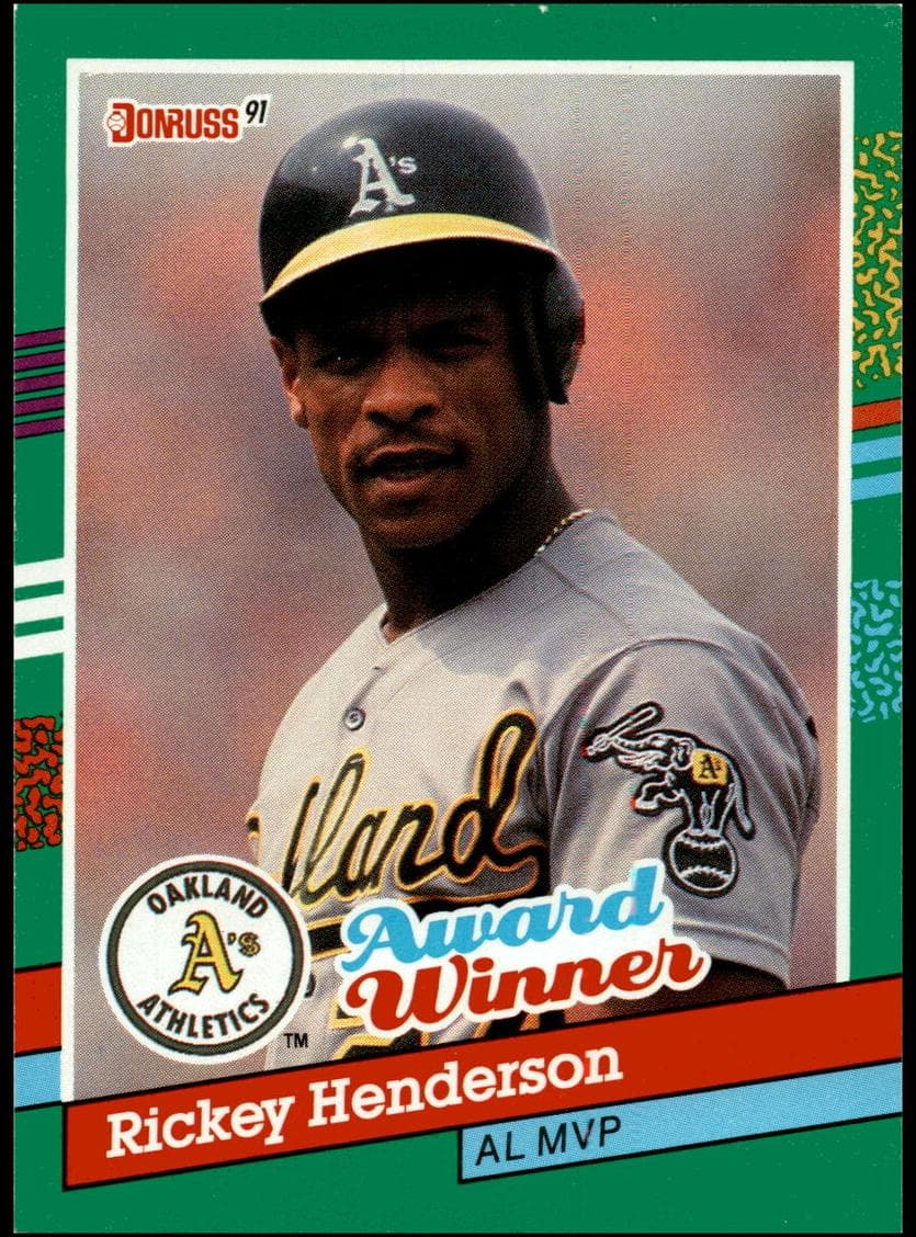 Rickey Henderson 1991 panini Donruss
