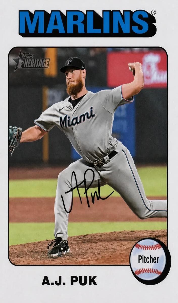 A.J. Puk 2024 topps Topps Heritage