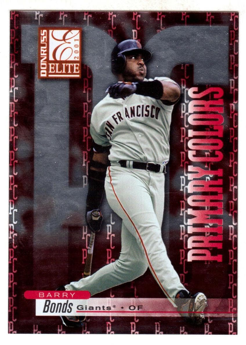 Barry Bonds 2001 panini Donruss Elite