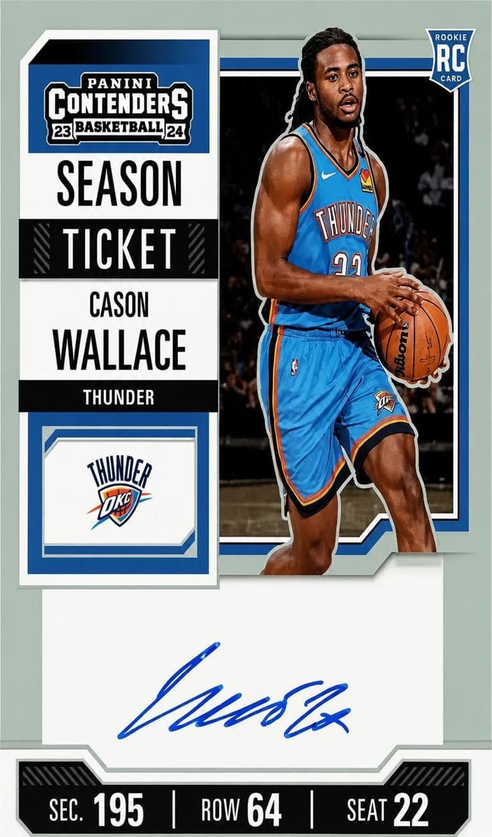 Cason Wallace 2023 Panini Contenders auto card