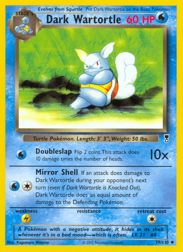 Dark Wartortle 2001 Pokemon