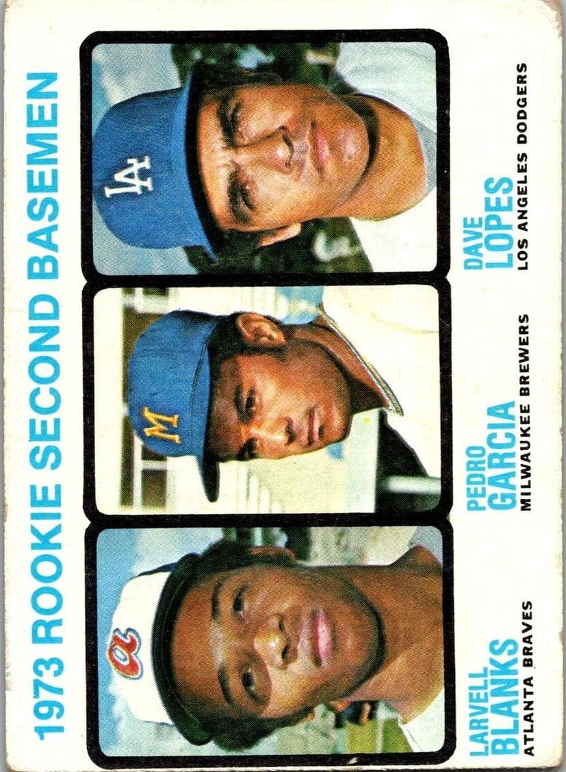 1973 Rookie Second Basemen (Larvell Blanks / Pedro Garcia / Dave Lopes) #609