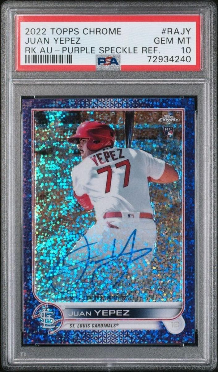 Juan Yepez 2022 topps Topps Chrome