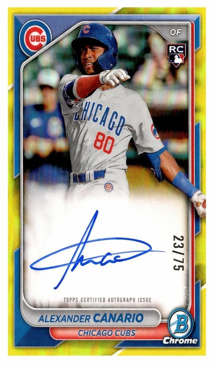 Alexander Canario 2024 bowman Bowman Chrome