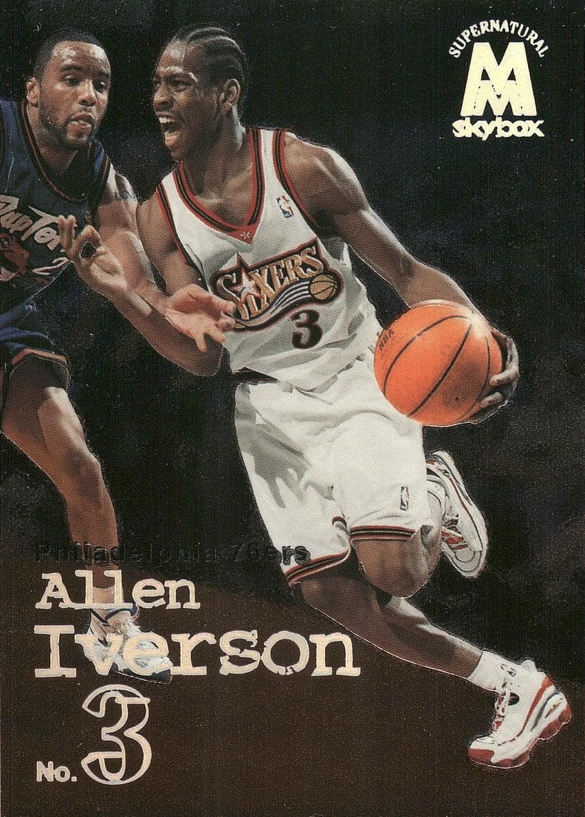 Allen Iverson 1998 skybox Molten Metal