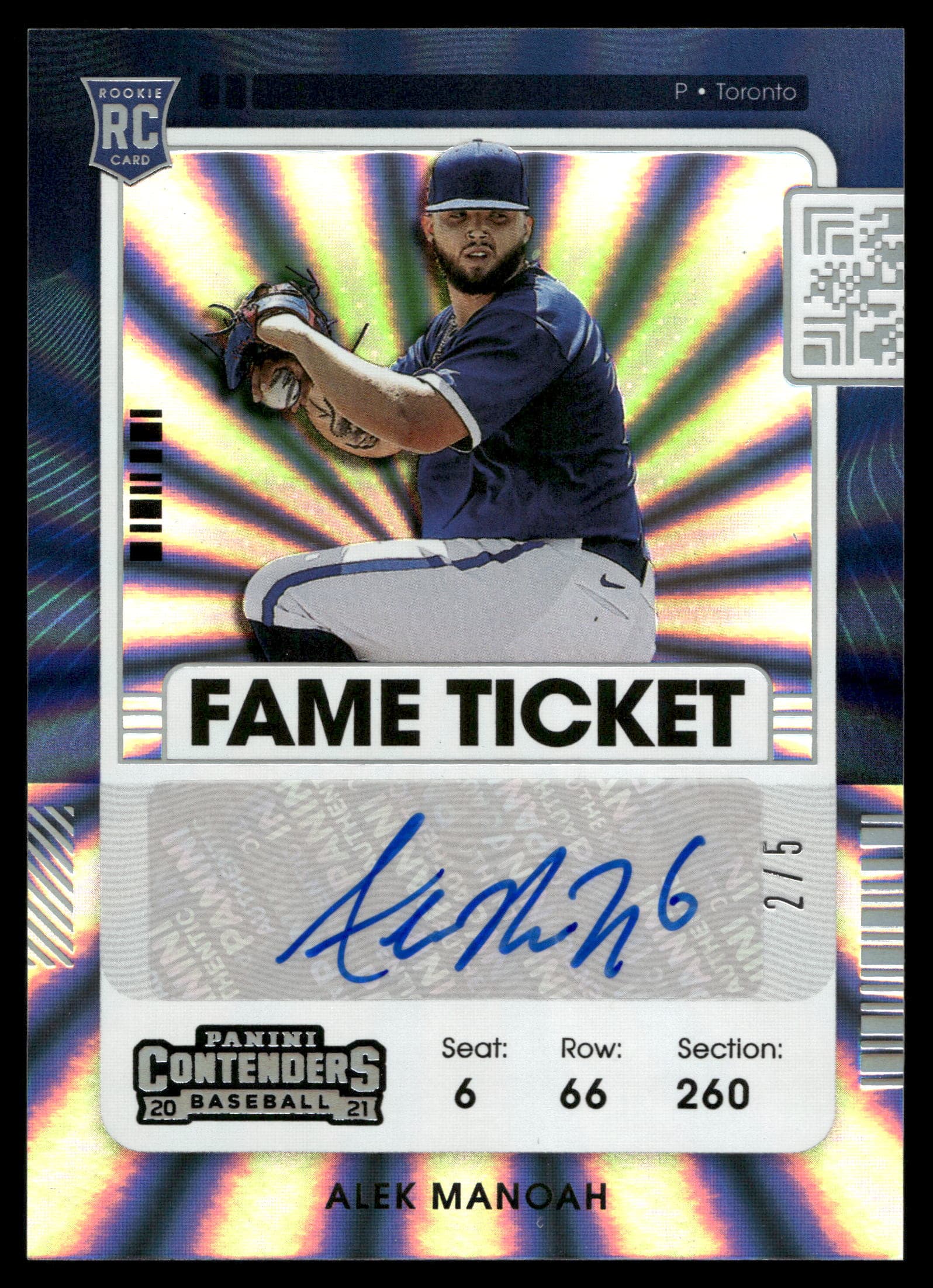 Alek Manoah 2021 panini Panini Contenders
