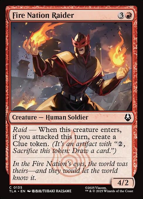 Fire Nation Raider 2025 Magic: The Gathering Avatar: The Last Airbender