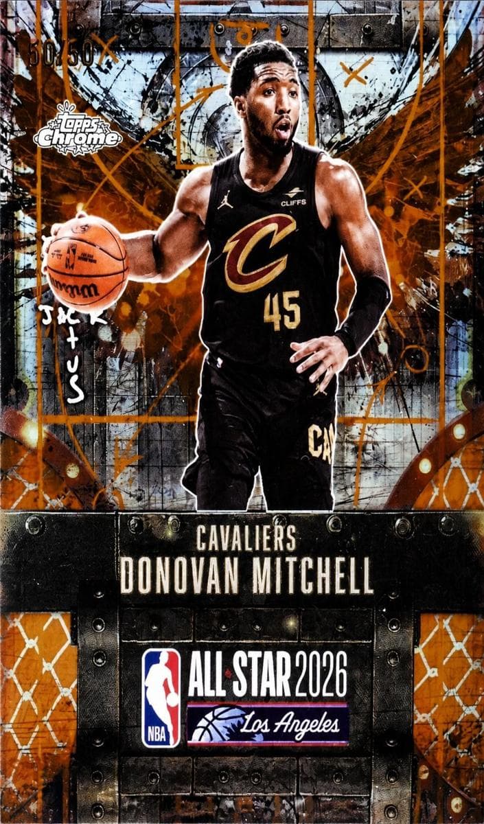 Donovan Mitchell 2025 topps Topps Chrome Cactus Jack X NBA All-Star Game