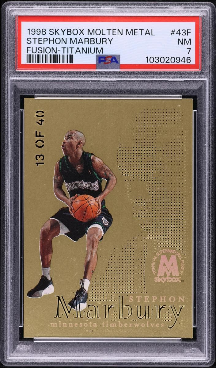 Stephon Marbury 1998 skybox Molten Metal