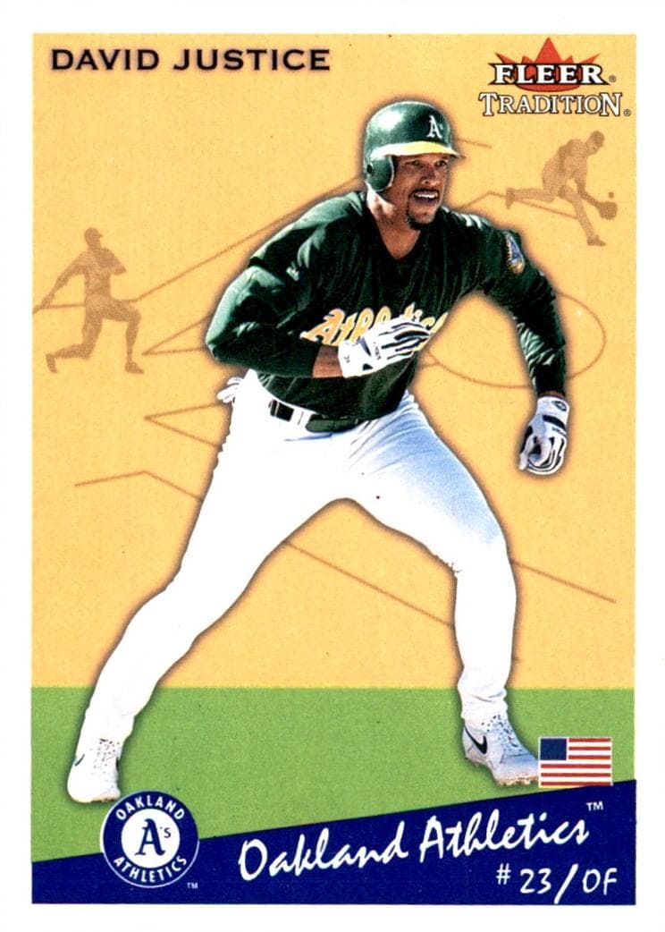 David Justice 2002 fleer Fleer Tradition Update