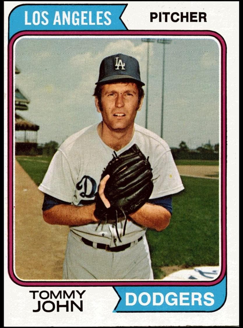 Tommy John 1974 topps Topps