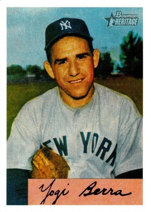 Yogi Berra 2002 bowman Bowman Heritage