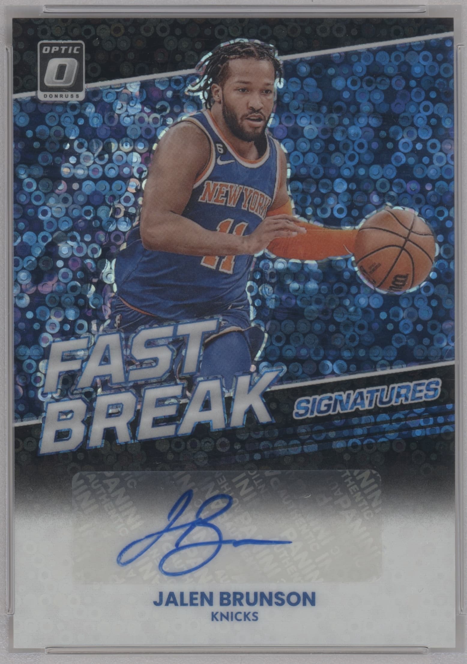 Jalen Brunson 2022 panini Donruss Optic