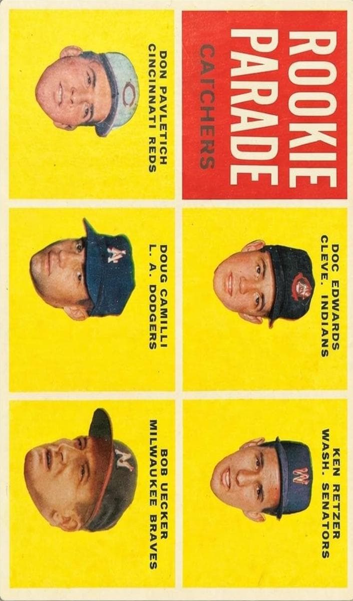 Rookie Parade Catchers (Doc Edwards / Ken Retzer / Don Pavletich / Doug Camilli / Bob Uecker) #594