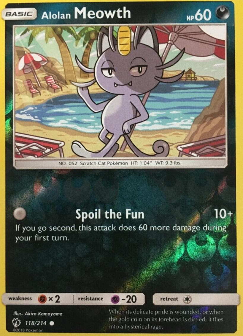 Alolan Meowth trading card