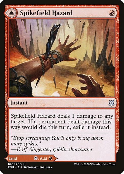 Spikefield Hazard & Spikefield Cave 2020 Magic: The Gathering Zendikar Rising