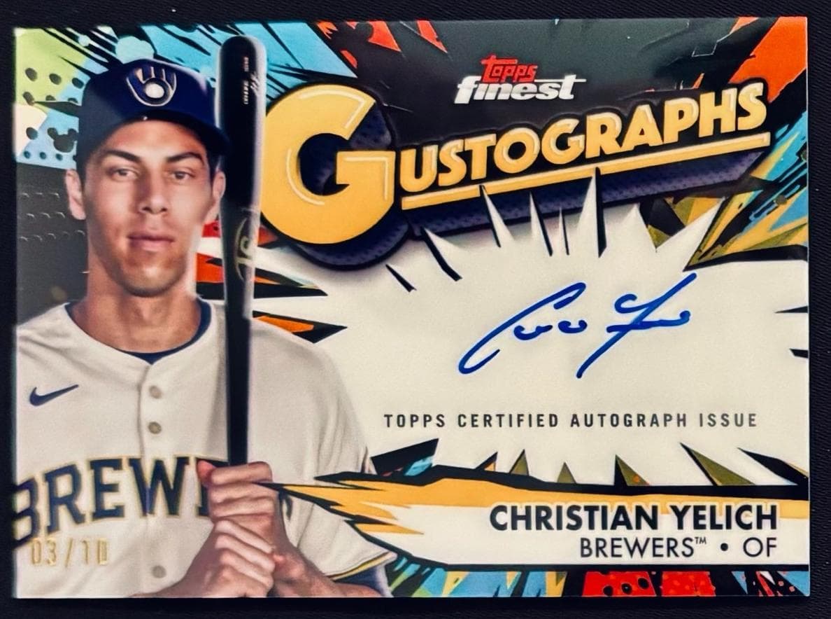 Christian Yelich 2025 Topps Finest auto card