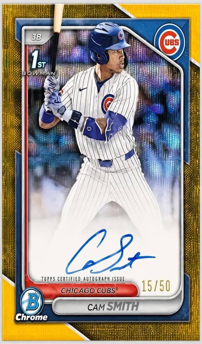 Cam Smith 2024 bowman Bowman Draft Chrome