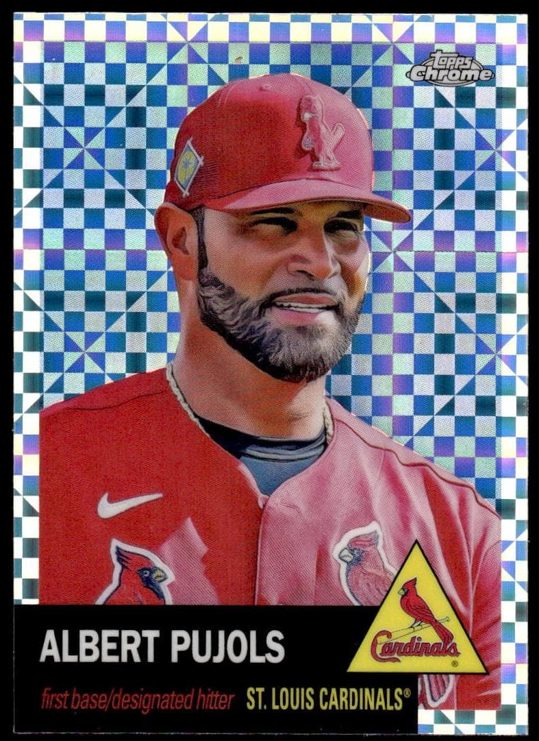 Albert Pujols 2022 topps Topps Chrome Platinum Anniversary