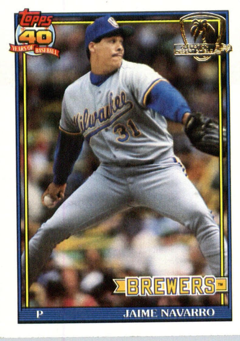 Jaime Navarro 1991 topps O-Pee-Chee