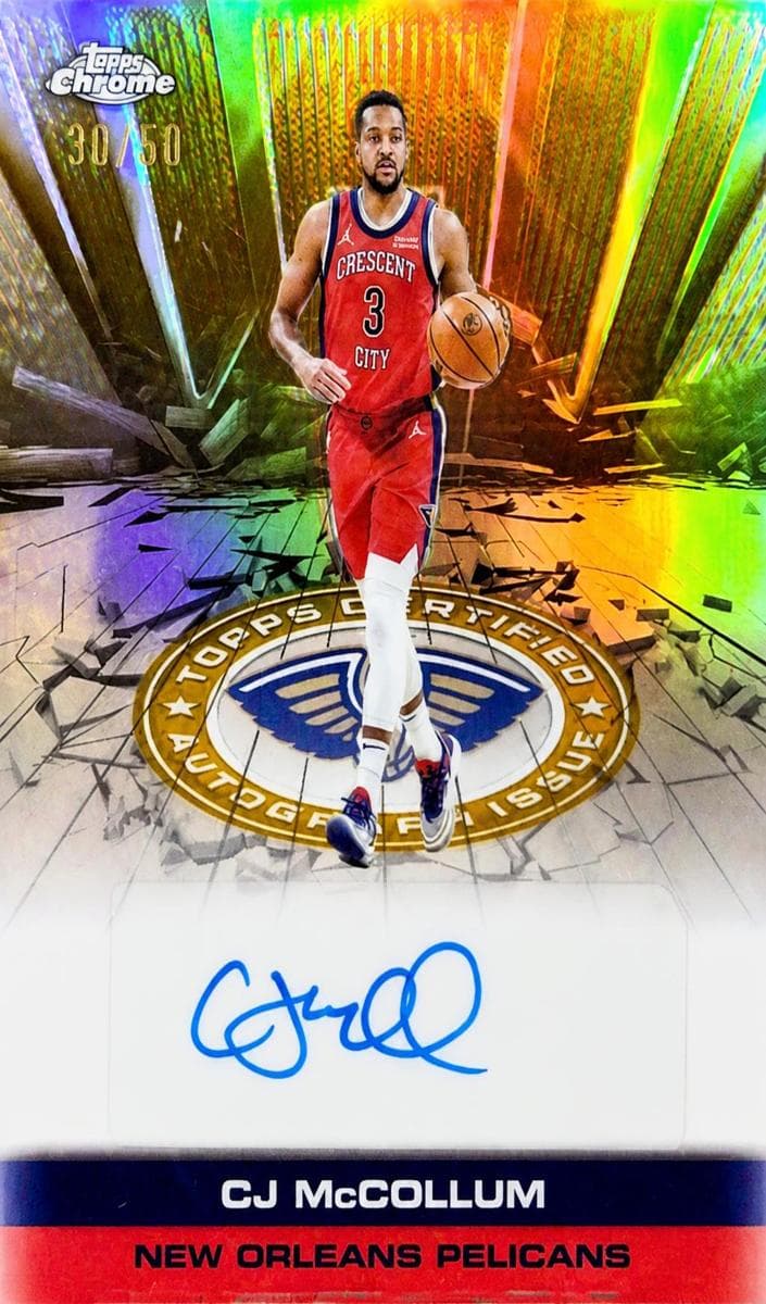 CJ McCollum 2025 topps Topps Chrome