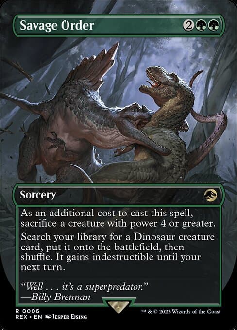 Savage Order 2023 Magic: The Gathering Jurassic World Borderless