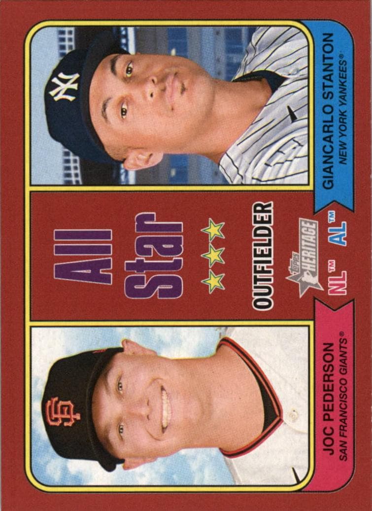 Joc Pederson / Giancarlo Stanton 2023 topps Topps Heritage