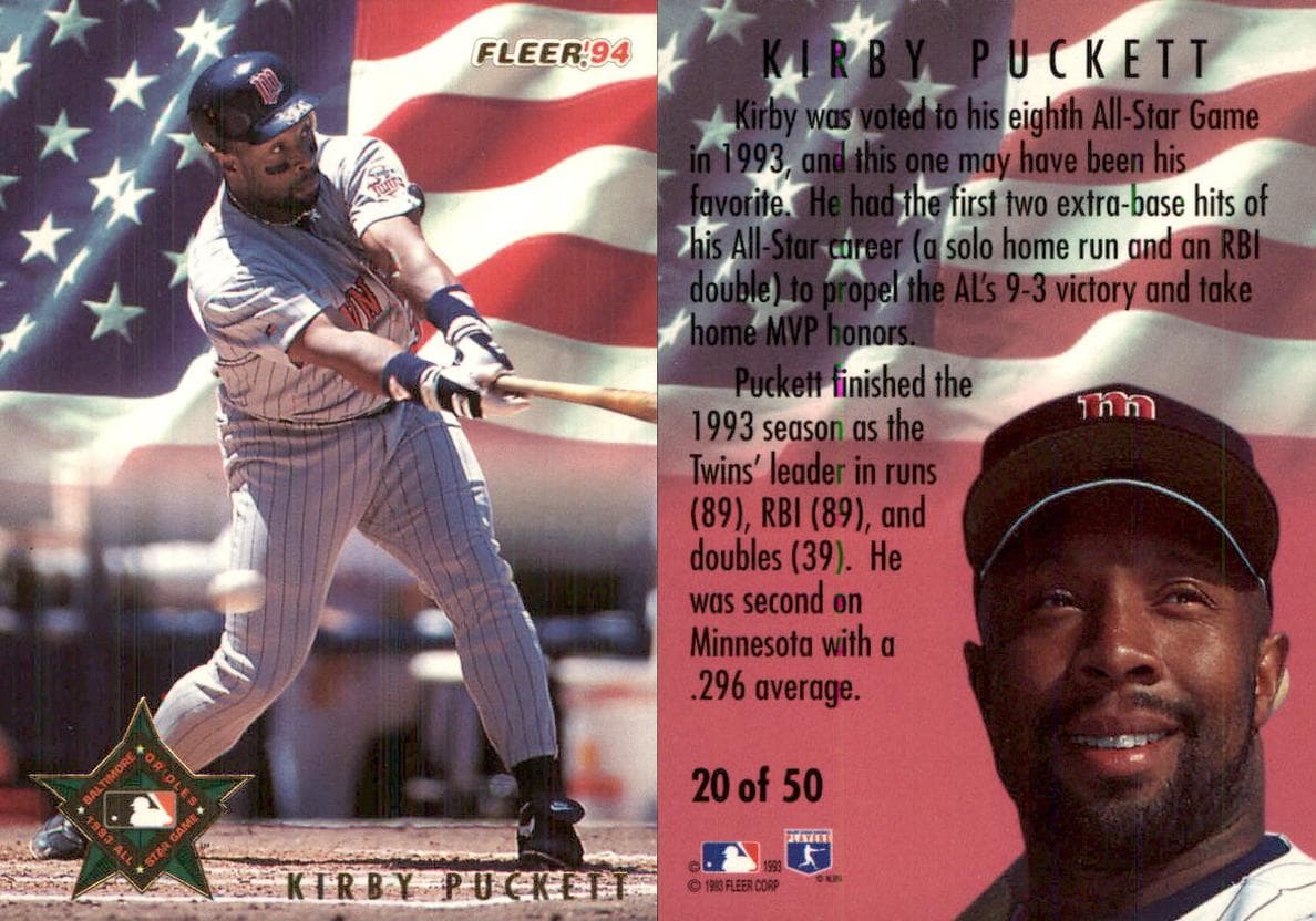 Kirby Puckett 1994 fleer Fleer
