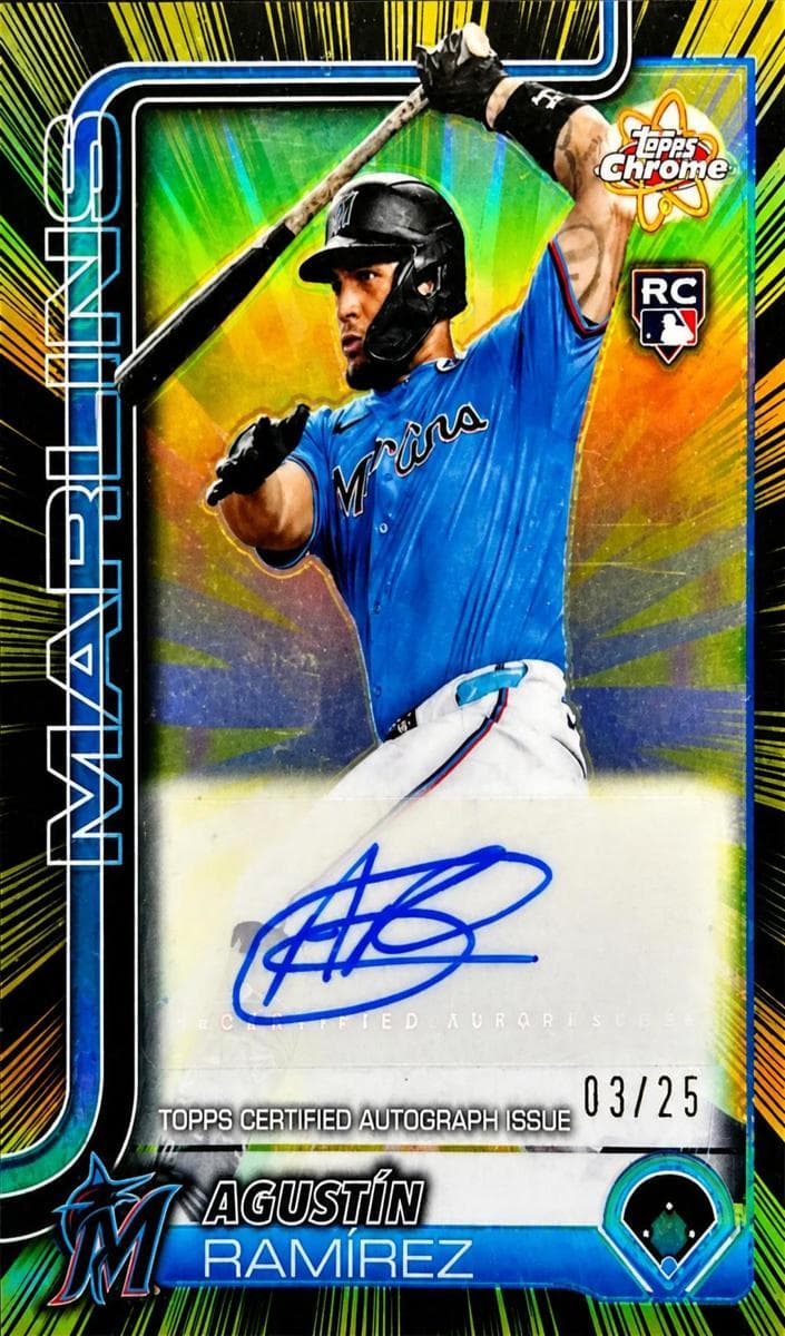 Agustín Ramírez 2025 topps Topps Chrome Update