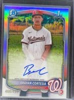 Billy Carlson 2025 bowman Bowman Draft Chrome Prospect Auto - Purple Refractor (1st)