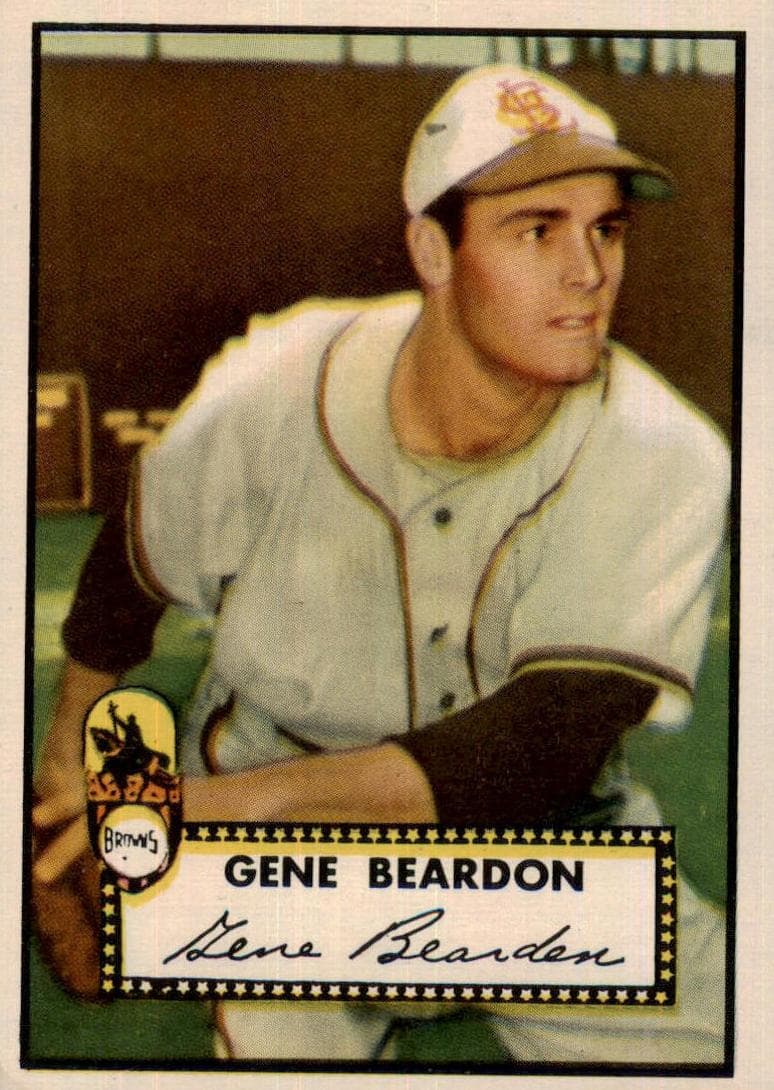 Gene Bearden 1952 topps Topps
