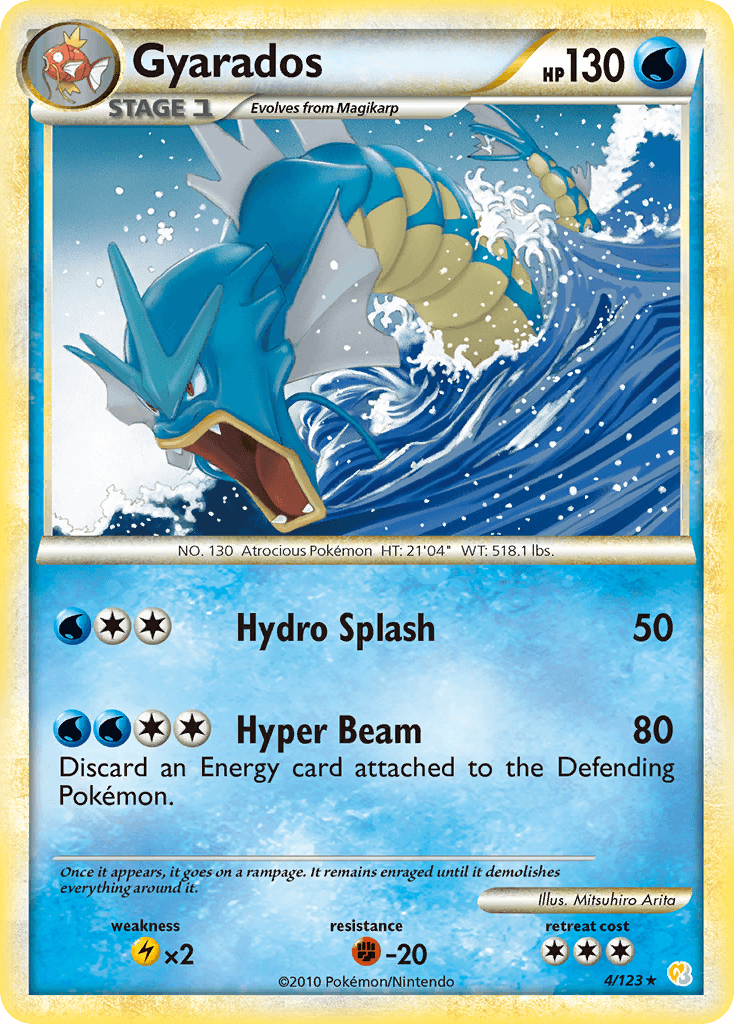 Gyarados 2010 Pokemon HeartGold & SoulSilver Cracked Ice