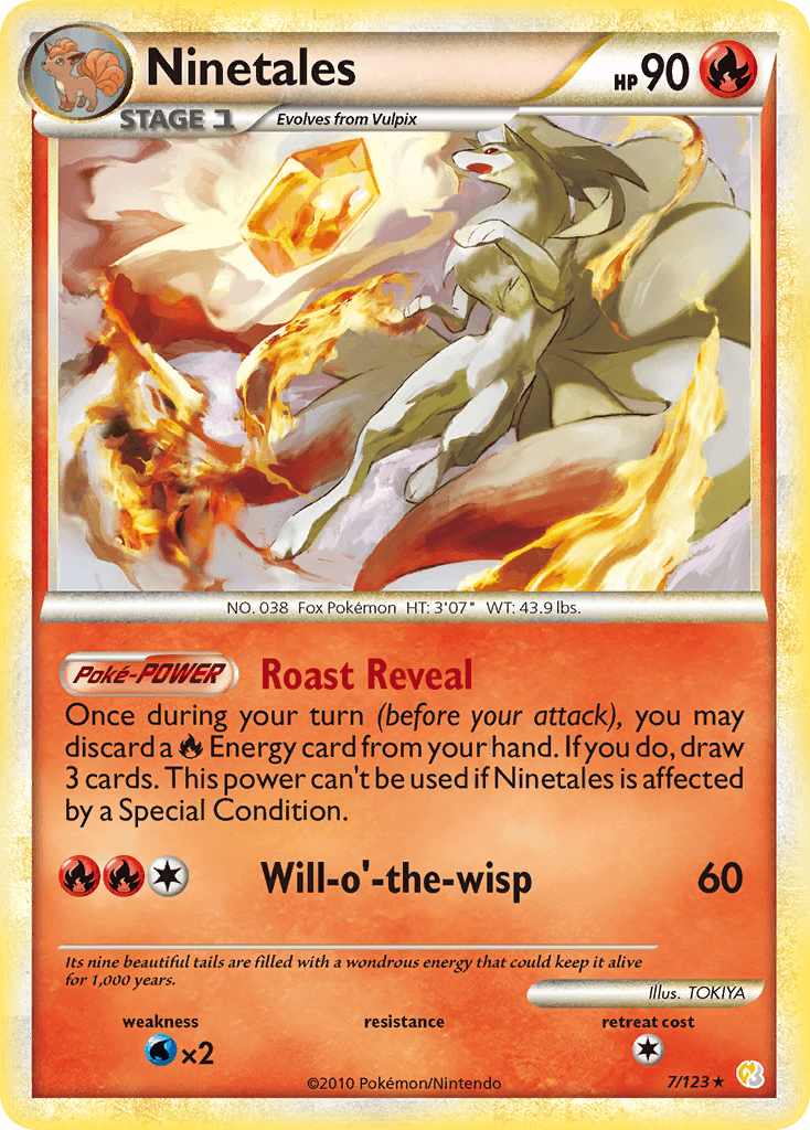 Ninetales 2010 Pokemon HeartGold & SoulSilver Cracked Ice