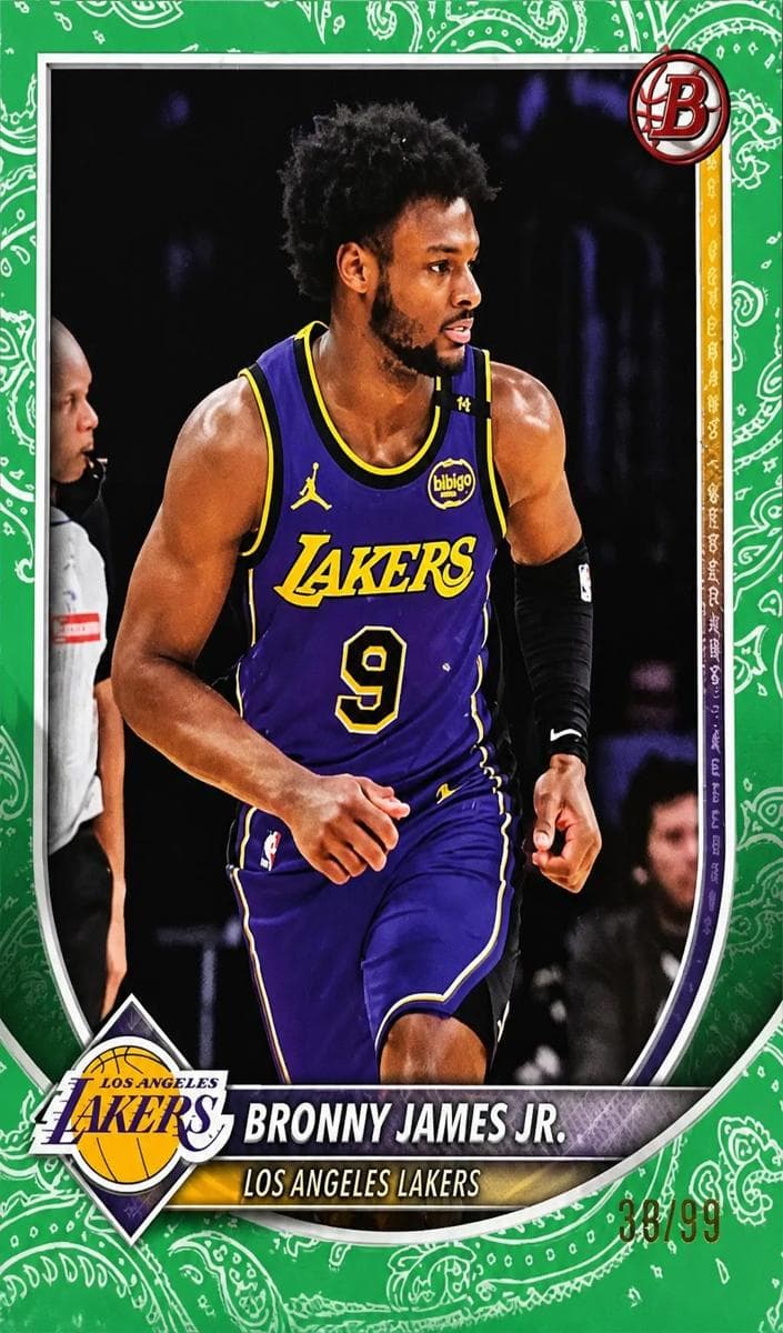 Bronny James Jr. 2025 bowman Bowman