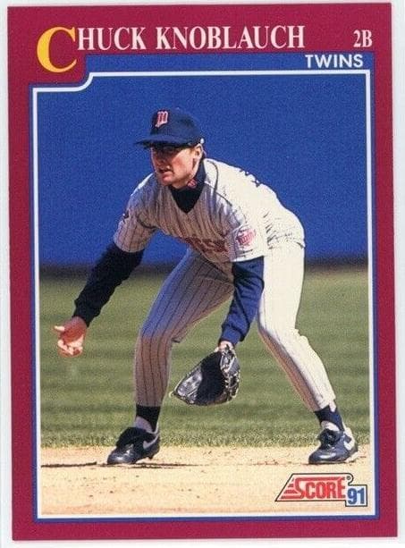 Chuck Knoblauch 1991 panini Score Rookie & Traded