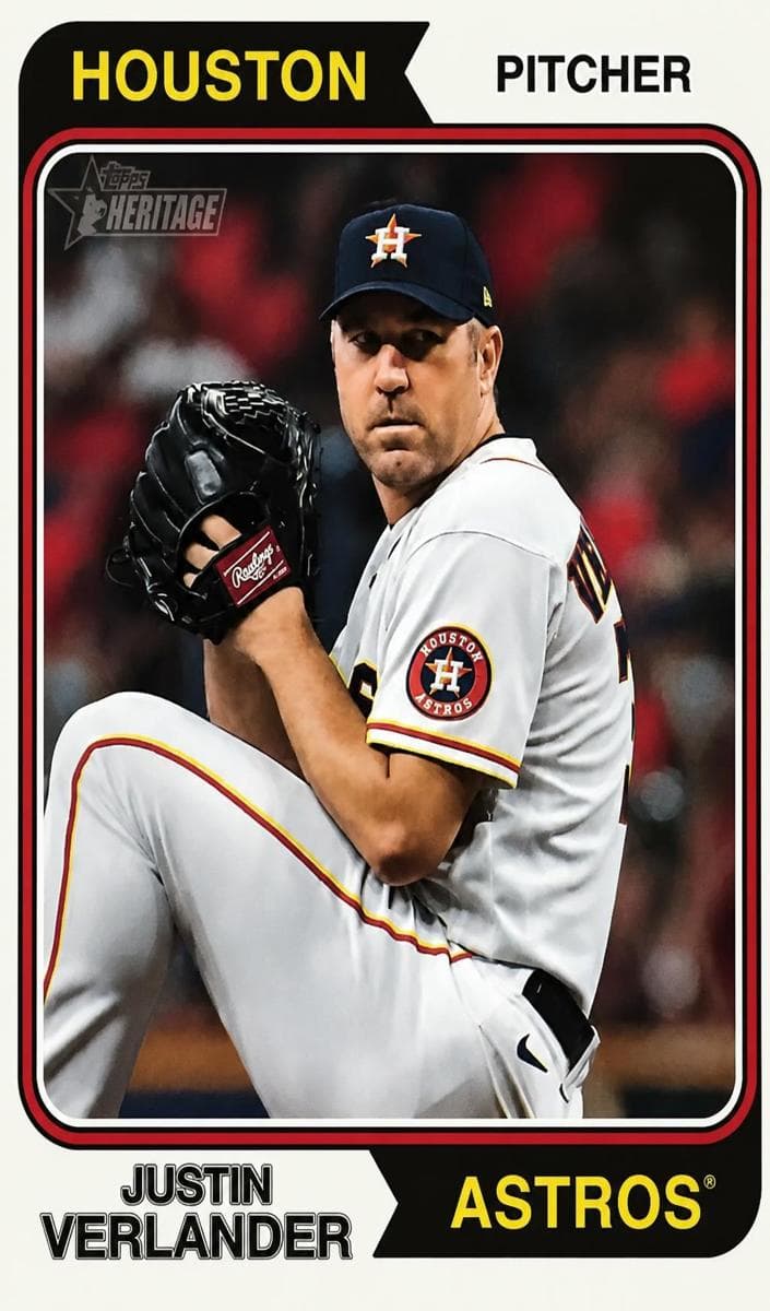 Justin Verlander 2023 topps Topps Heritage